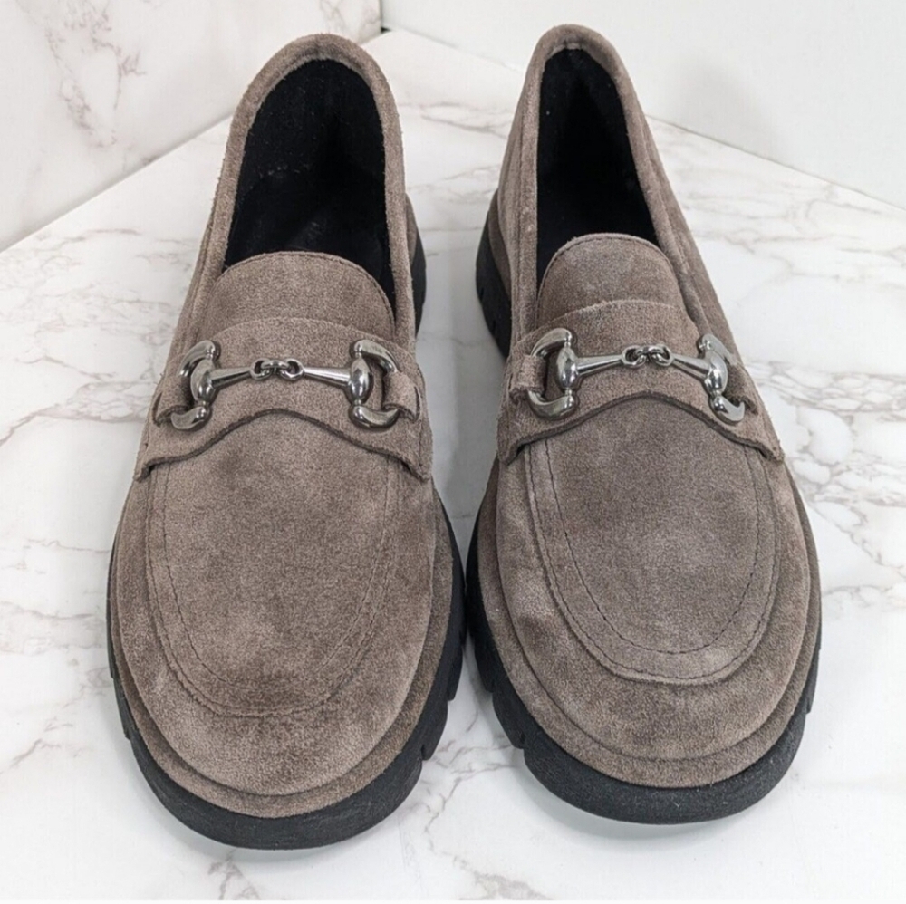 NWT FLEXX CHIC TOO GRAPHITE SUEDE BIT LOAFER SZ 6.5